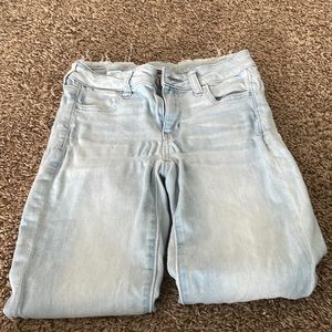 Baby blue skinny jeans